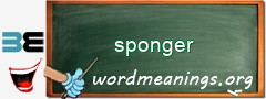 WordMeaning blackboard for sponger